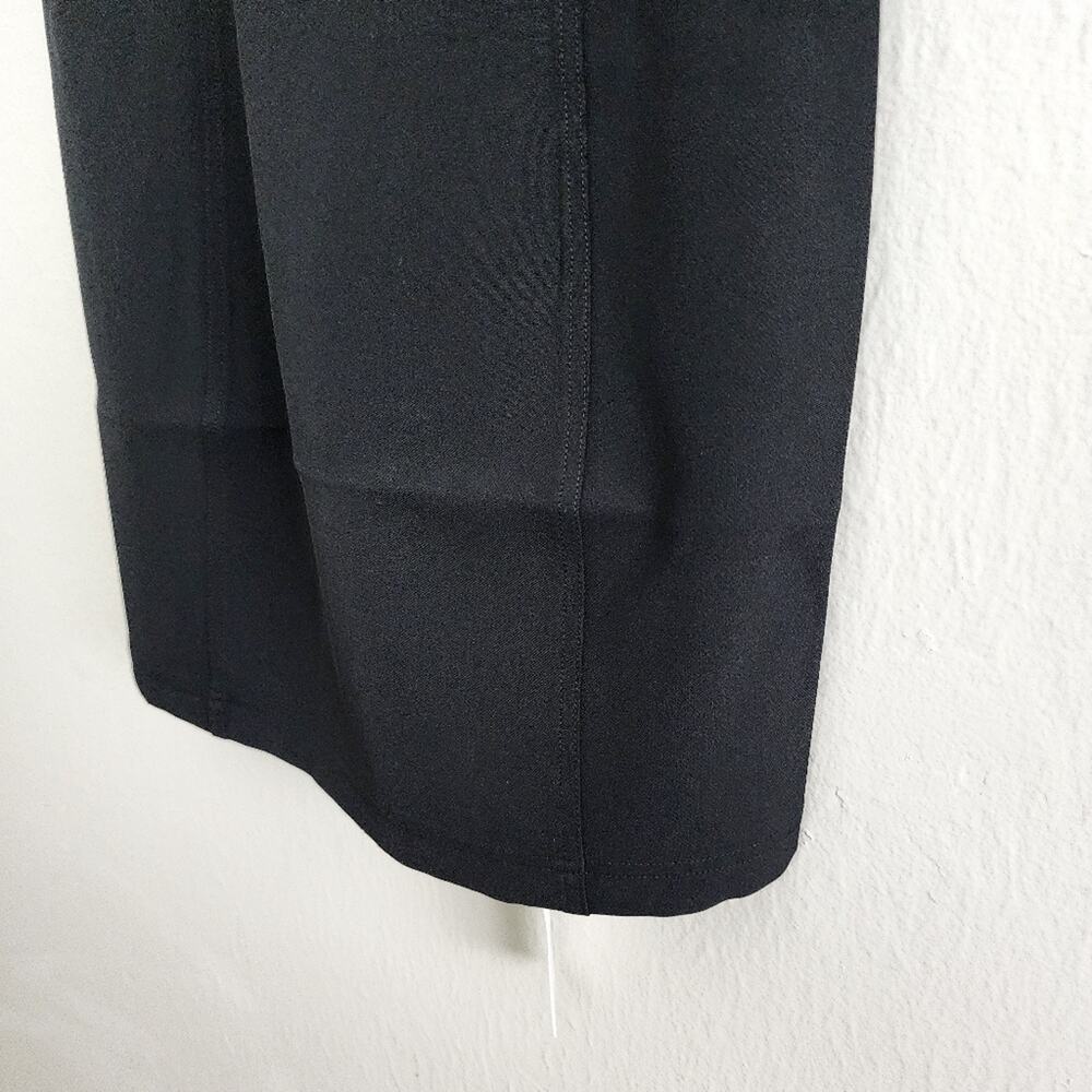 Rumored Twiggy Mini Dress Black Square Neck Stretch Knit Bodycon LBD NWT Size 4 - Picture 4 of 10